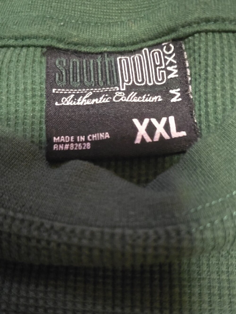 South Pole Men's Long Sleeve Crewneck - Forest Green - Picture 2 of 4
